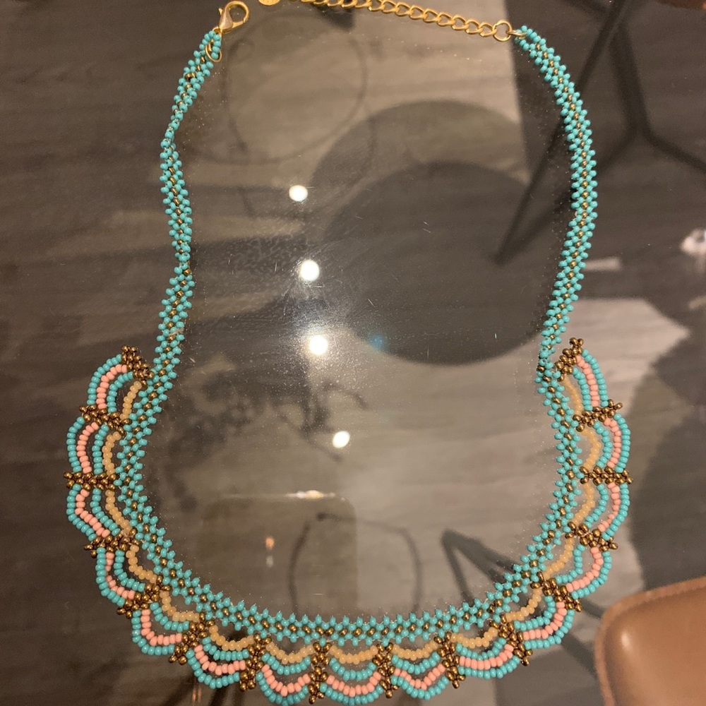Blue Ice Kumihimo  Necklace